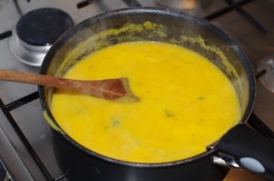 Le potage une fois mixé Le potage une fois mixé
