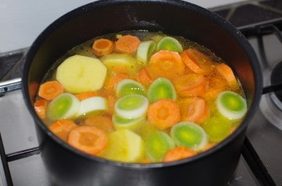 Les légumes immergés dans l'eau Les légumes immergés dans l'eau