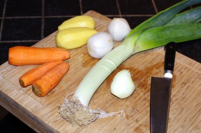 Les légumes pour le potage