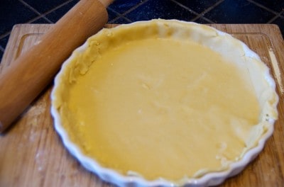 Fonde de tarte dans le moule Fonde de tarte dans le moule