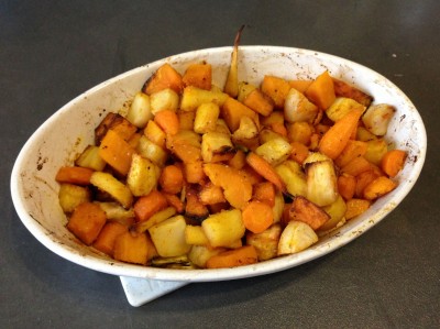 Légumes rotis au miel