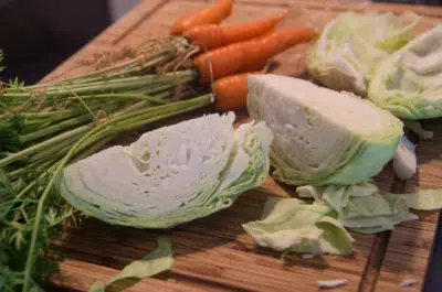 chou et carottes pour coleslaw
