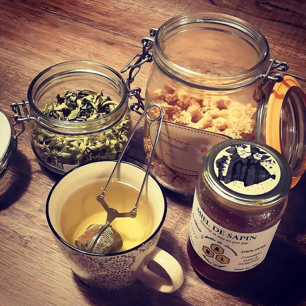 Tisane verveine camomille du potager