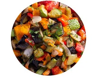 Ratatouille avec des aubergines