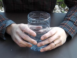 Semis dans des bouteilles en plastique