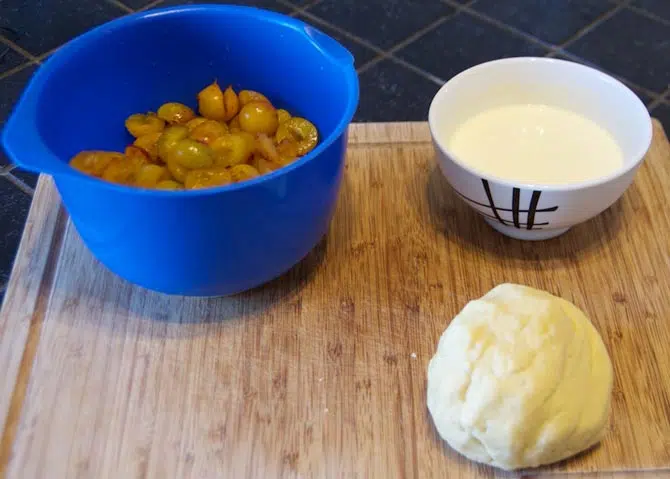 Les ingrédients de la tarte aux mirabelles