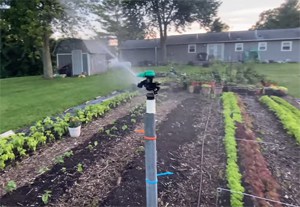 Système d'irrigation par aspersion.