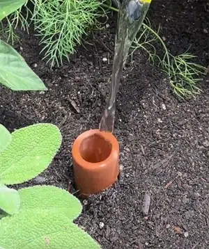 Olla installée, bord légèrement dépassant pour un positionnement optimal.