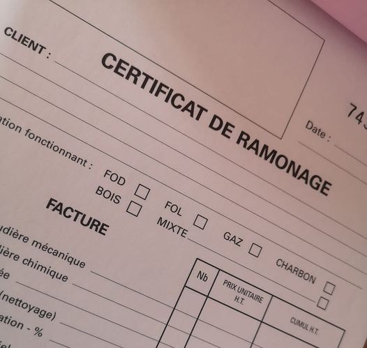 Exemple de certificat de ramonage