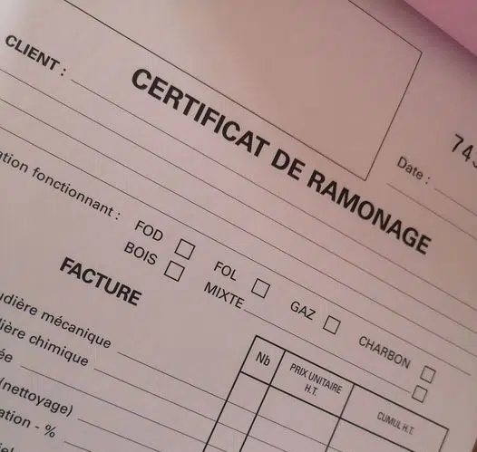 Exemple de certificat de ramonage