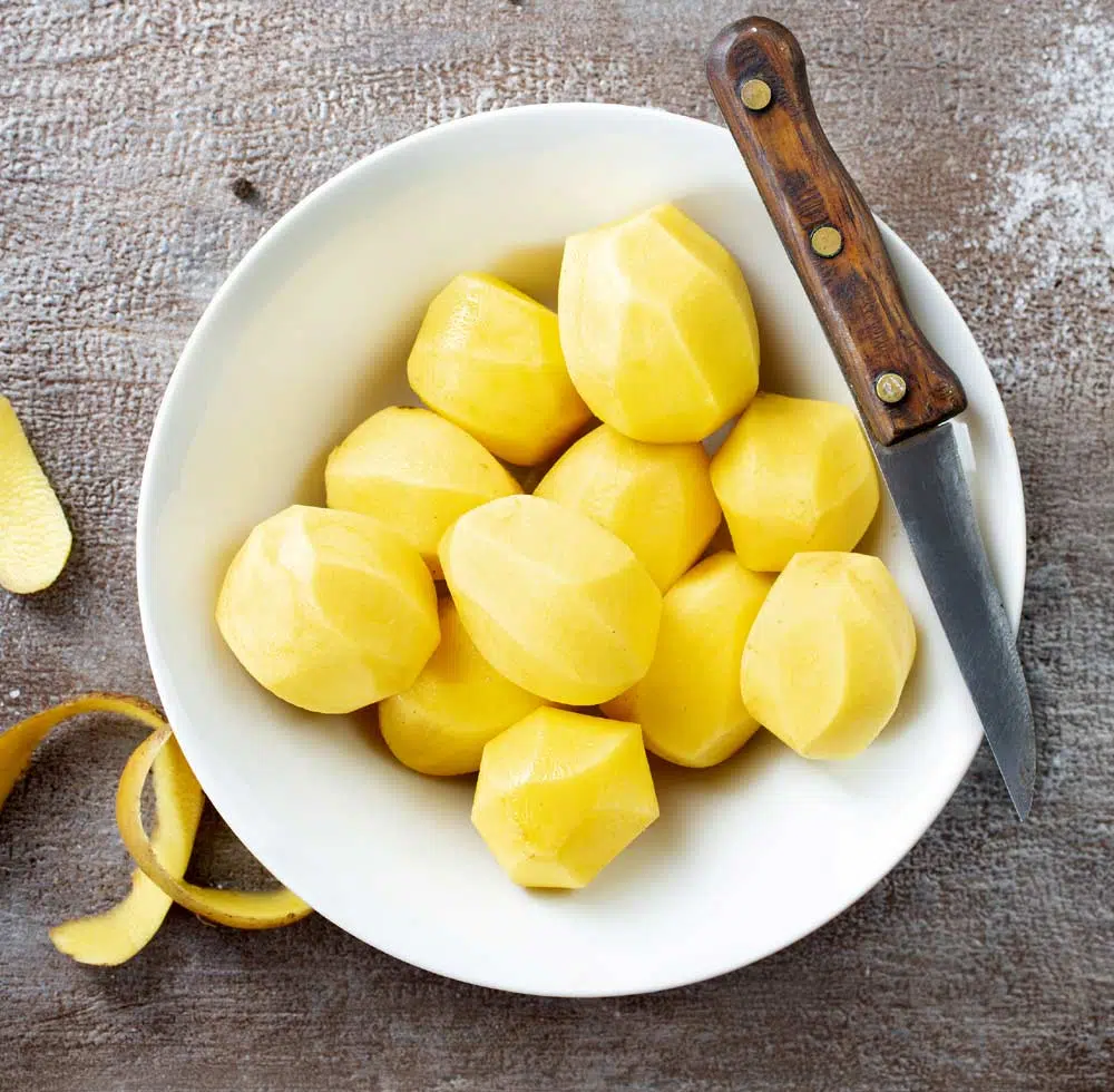 préparation des pommes de terre avant cuisson