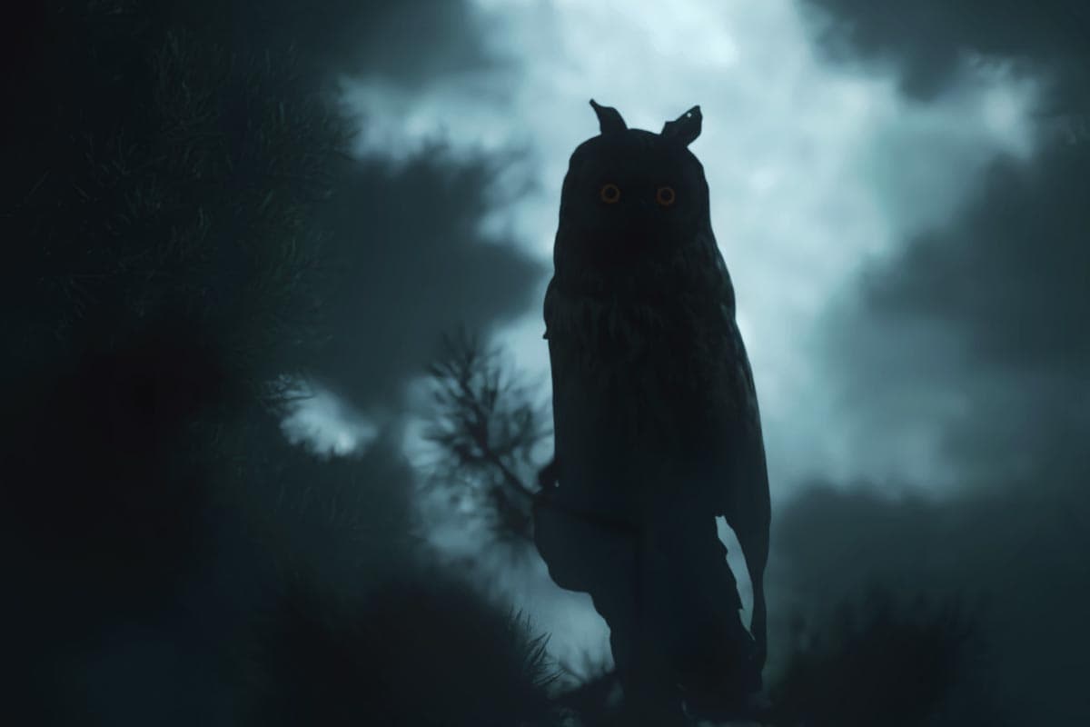 Hibou chasse la nuit