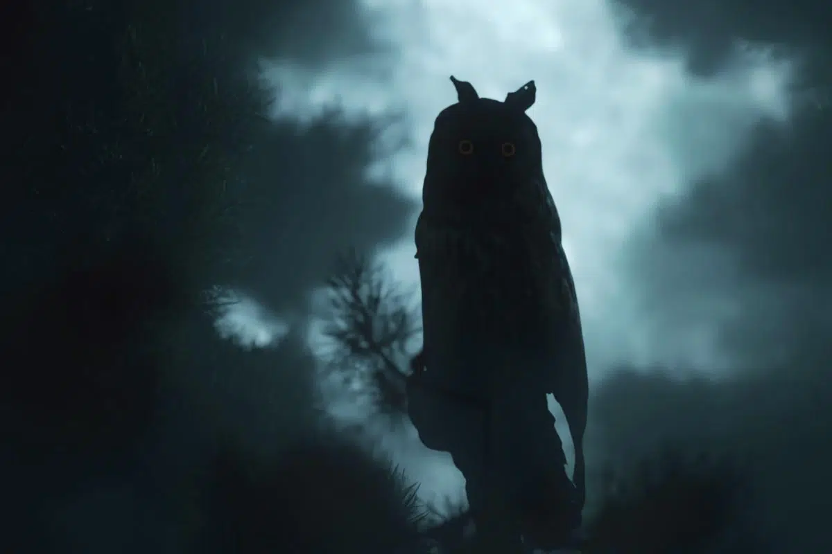 Hibou chasse la nuit