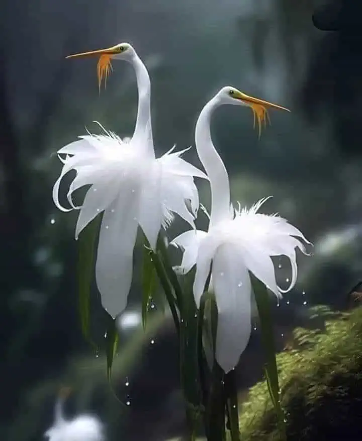 Orchidée aigrette